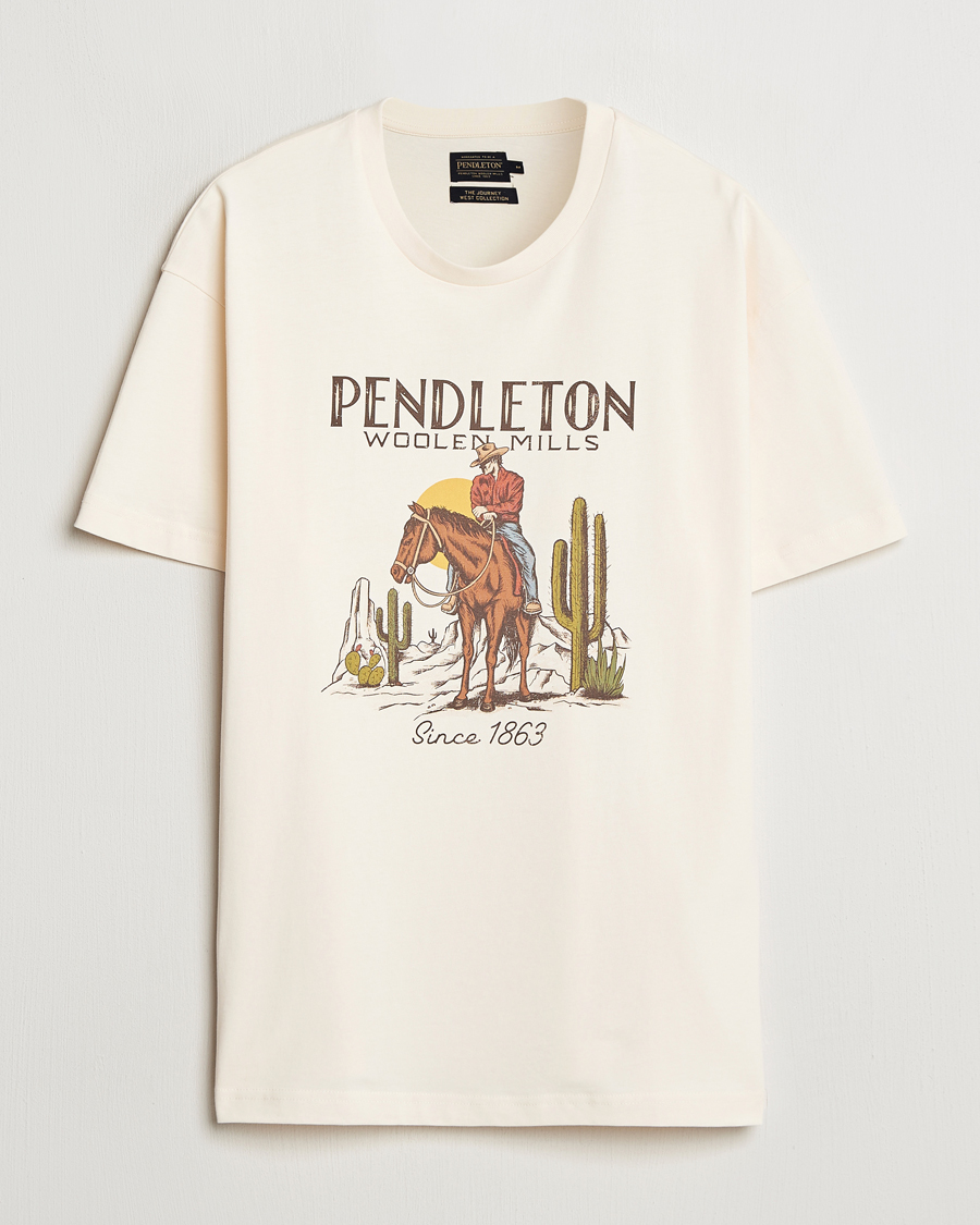 Mies | T-paidat | Pendleton | Cowboy T-Shirt White