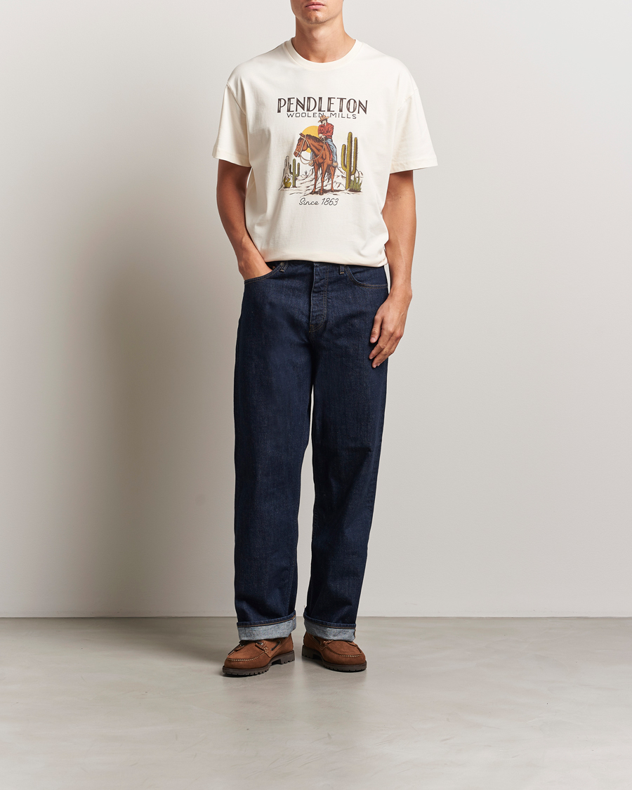 Mies | T-paidat | Pendleton | Cowboy T-Shirt White