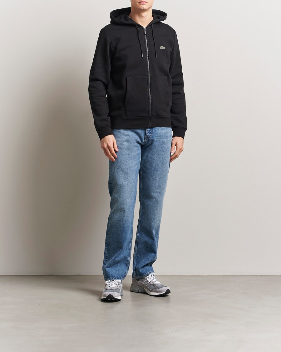 Mies | Puserot | Lacoste | Full Zip Hoodie Black