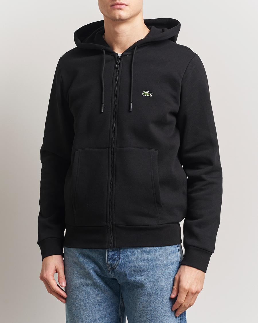 Mies | Puserot | Lacoste | Full Zip Hoodie Black