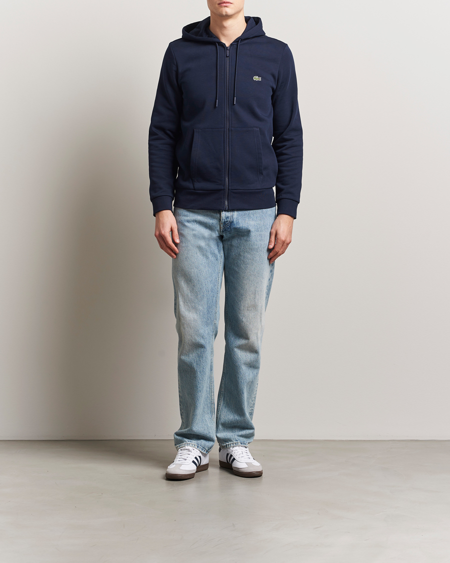 Mies | Puserot | Lacoste | Full Zip Hoodie Navy