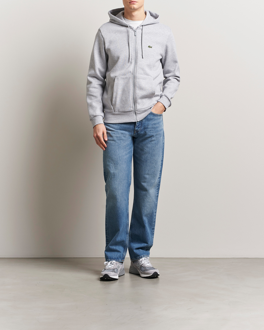 Mies | Puserot | Lacoste | Full Zip Hoodie Silver Chine