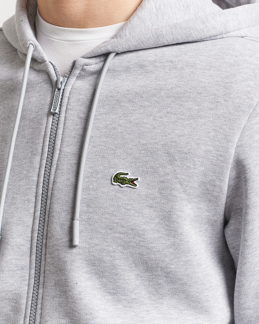 Mies | Puserot | Lacoste | Full Zip Hoodie Silver Chine