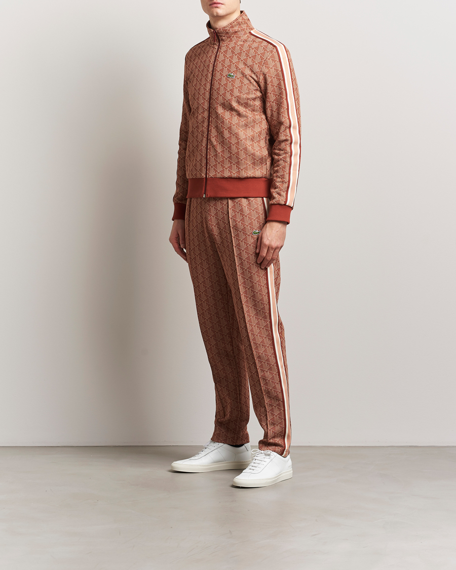 Mies | Puserot | Lacoste | Monogram Full Zip Track Jacket Iberis/Latte