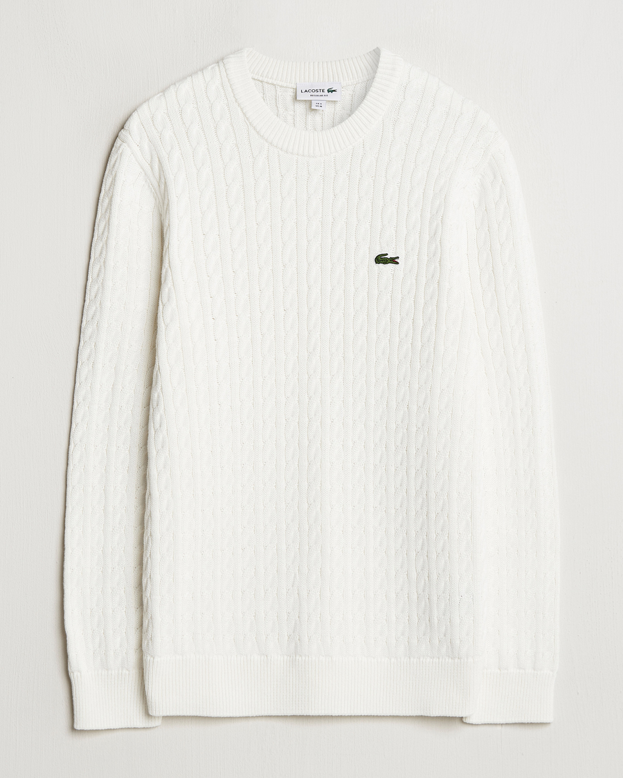Mies | Puserot | Lacoste | Cotton Cable Sweater Flour