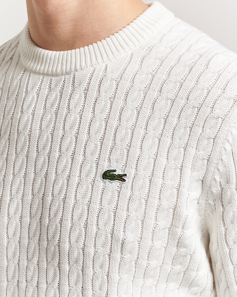 Mies | Puserot | Lacoste | Cotton Cable Sweater Flour