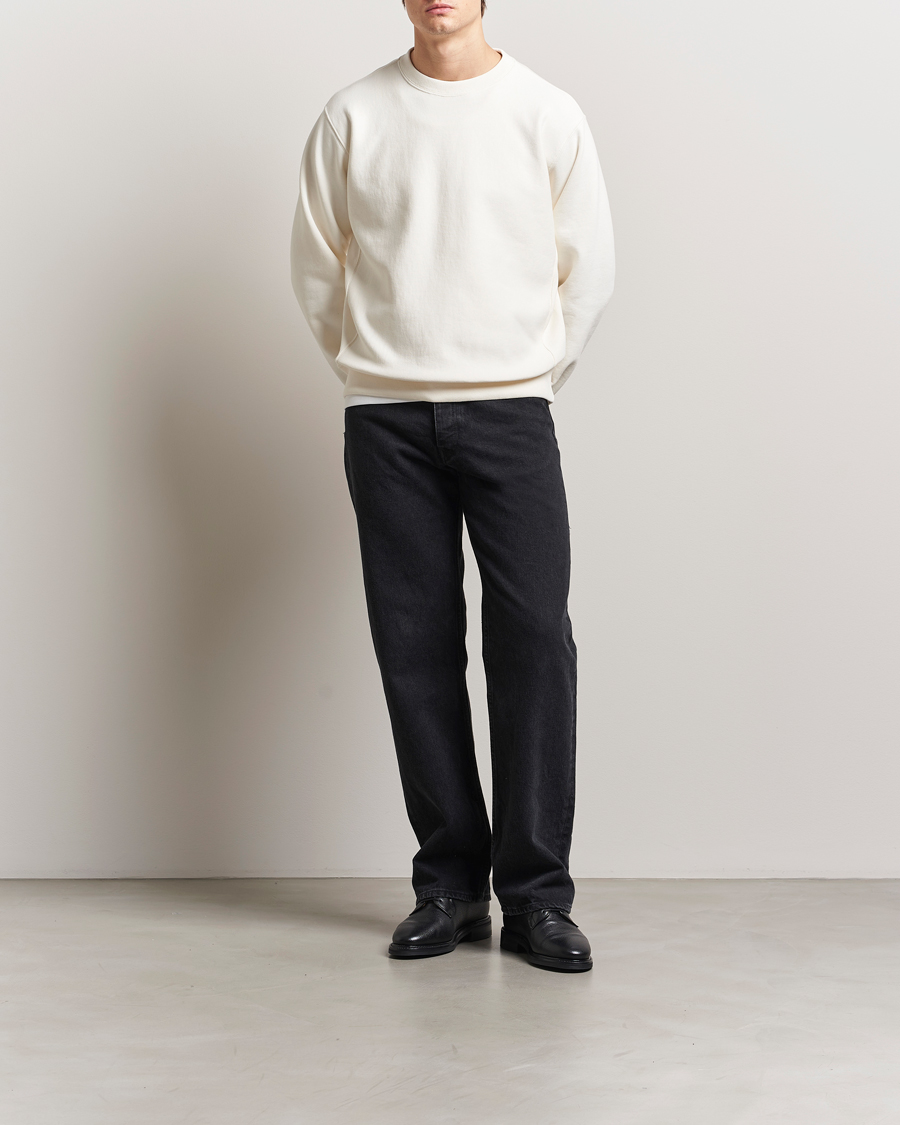 Mies | Puserot | Nudie Jeans | Hasse Crew Neck Sweatshirt Ecru