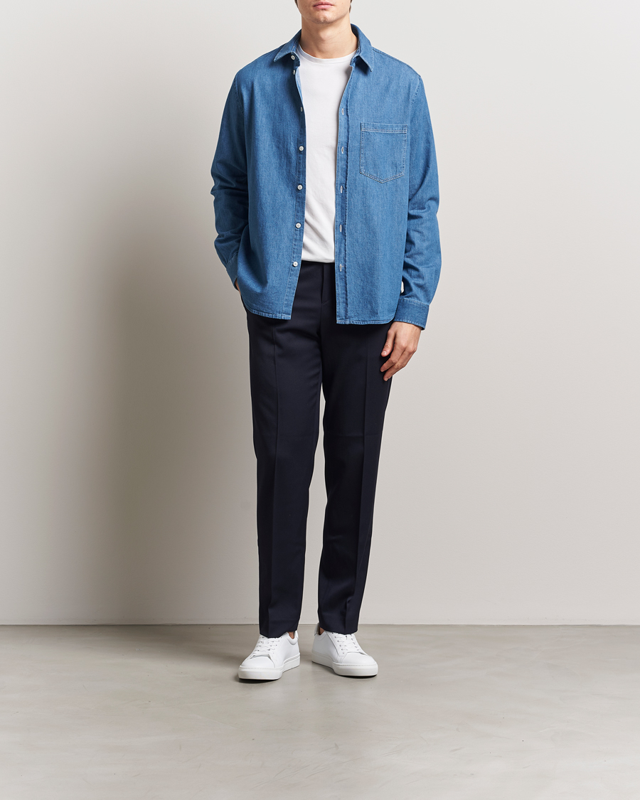 Mies | Kauluspaidat | Samsøe Samsøe | Ryan Chambray Shirt Light Blue