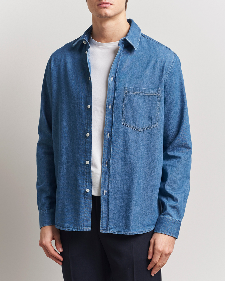 Mies | Kauluspaidat | Samsøe Samsøe | Ryan Chambray Shirt Light Blue