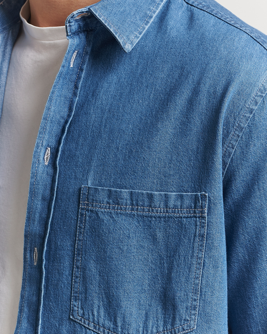 Mies | Kauluspaidat | Samsøe Samsøe | Ryan Chambray Shirt Light Blue