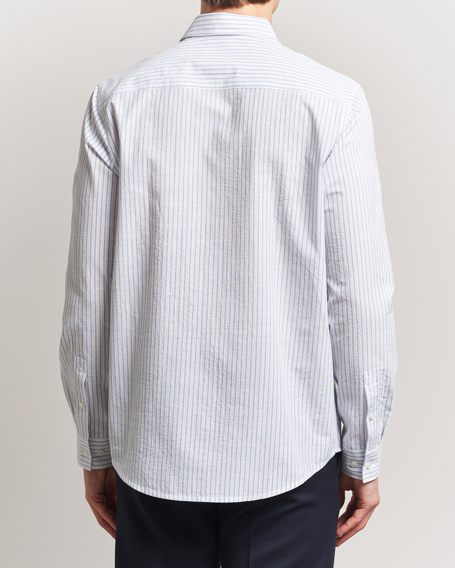 Mies | Kauluspaidat | Samsøe Samsøe | Ryan Cotton Striped Shirt Blue/White