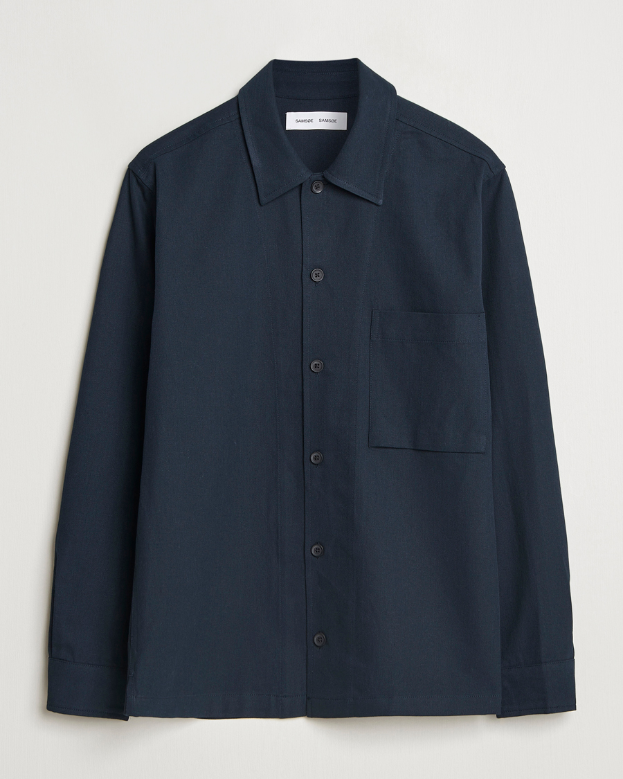 Mies | Kauluspaidat | Samsøe Samsøe | Damon Go Overshirt Salute Navy