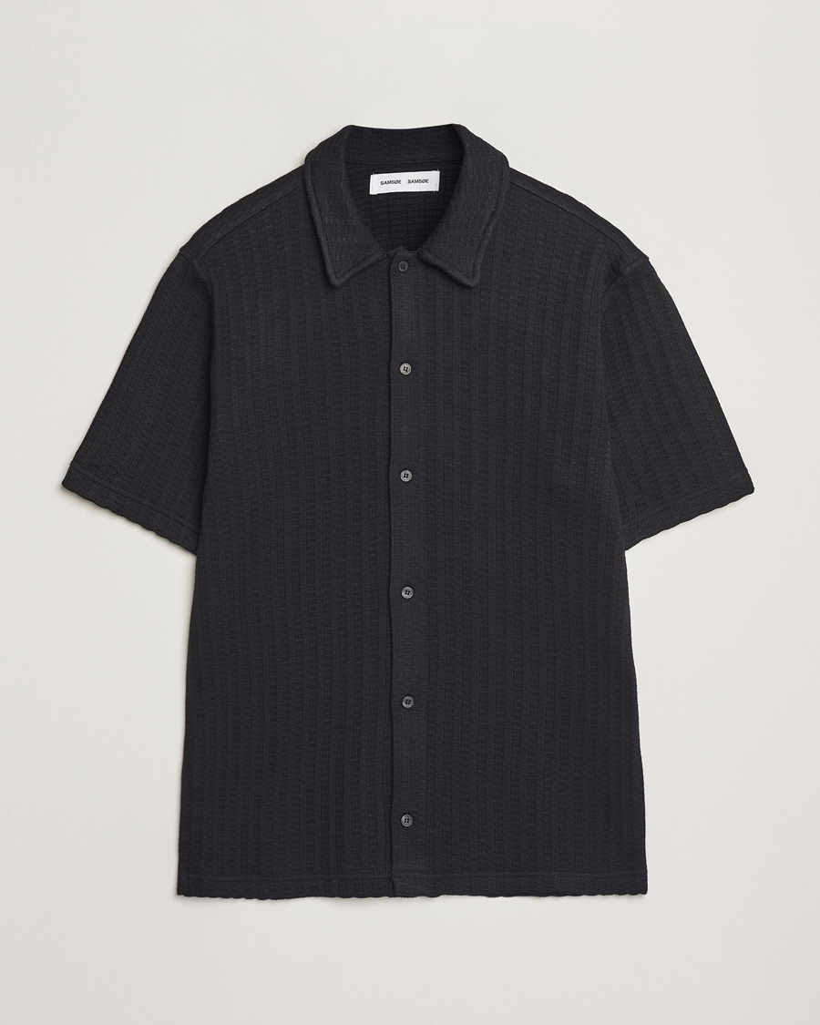 Mies | Kauluspaidat | Samsøe Samsøe | Kvistbro Structured Short Sleeve Shirt Black