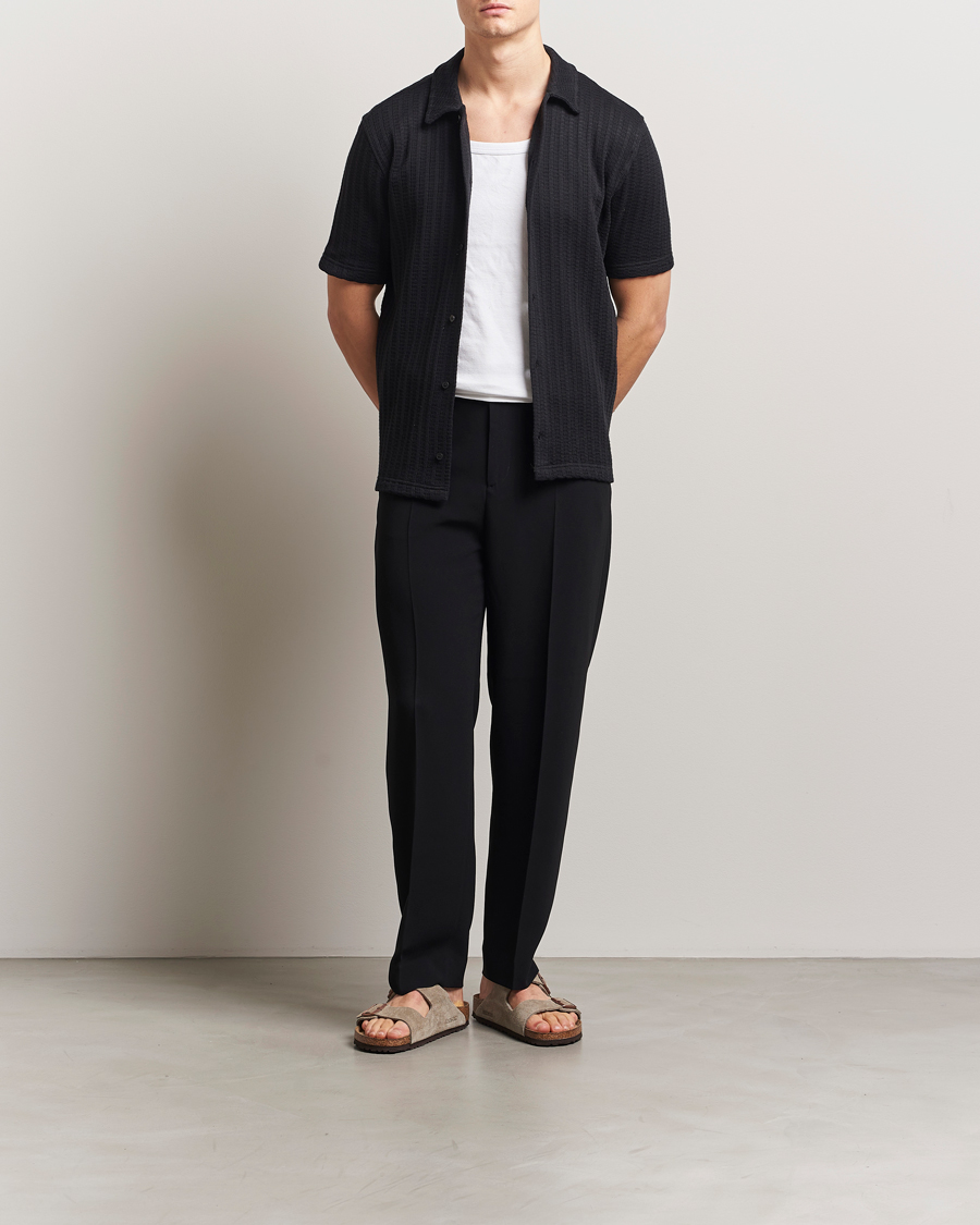 Mies | Kauluspaidat | Samsøe Samsøe | Kvistbro Structured Short Sleeve Shirt Black
