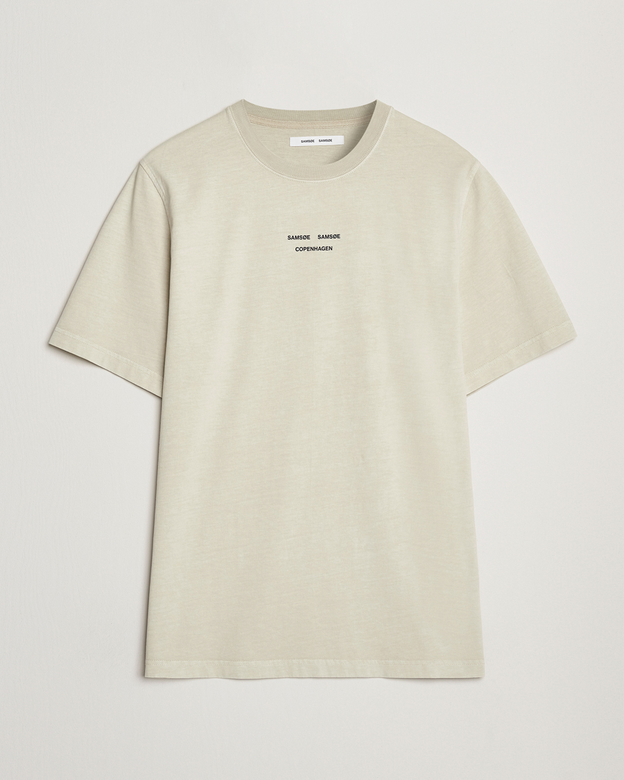 Mies | T-paidat | Samsøe Samsøe | Marcus Center Logo T Crew Neck T-Shirt Moonstruck