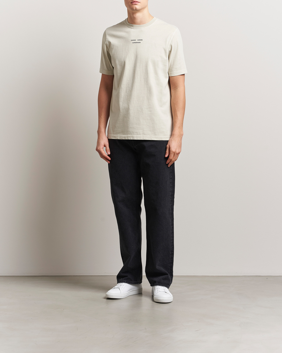 Mies | T-paidat | Samsøe Samsøe | Marcus Center Logo T Crew Neck T-Shirt Moonstruck