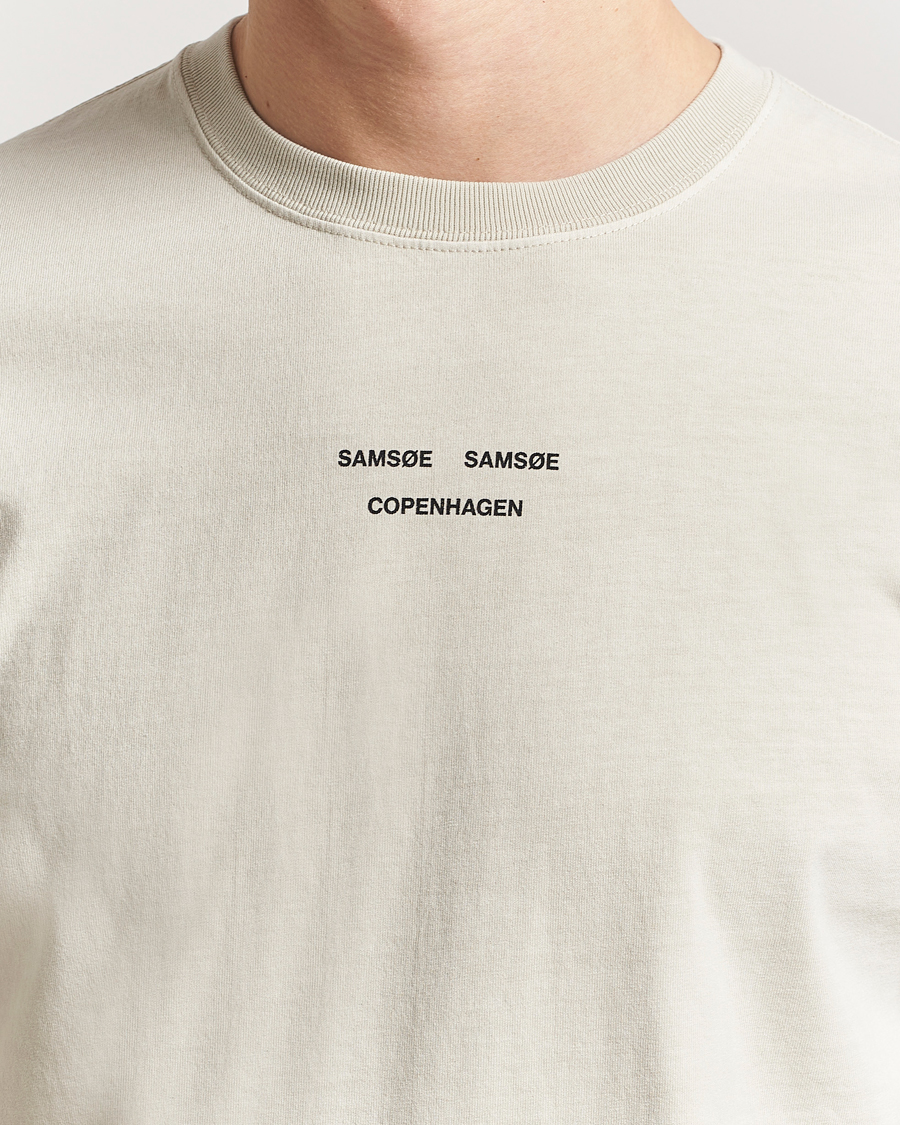 Mies | T-paidat | Samsøe Samsøe | Marcus Center Logo T Crew Neck T-Shirt Moonstruck