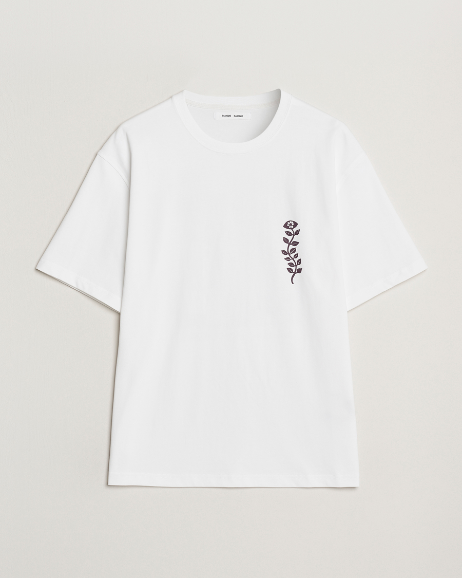 Mies | T-paidat | Samsøe Samsøe | Time Printed Crew Neck T-Shirt White