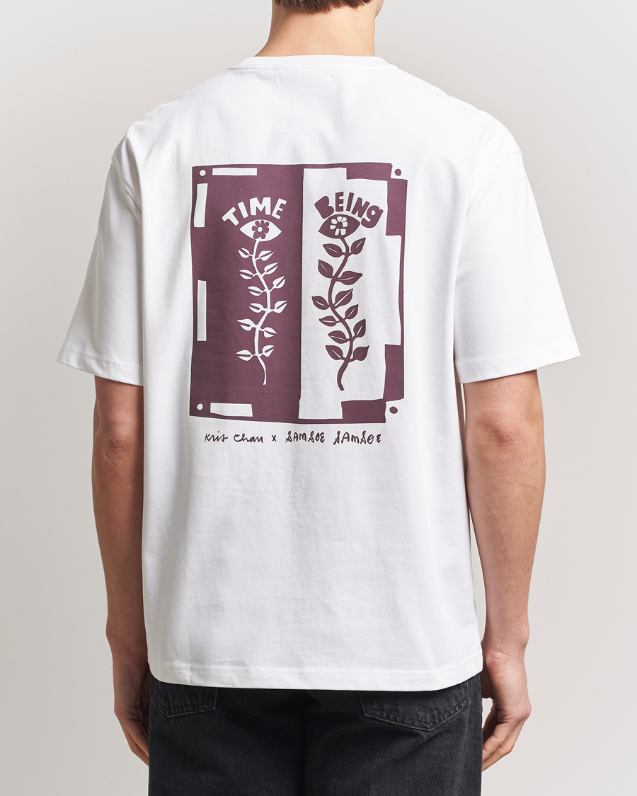 Mies | T-paidat | Samsøe Samsøe | Time Printed Crew Neck T-Shirt White