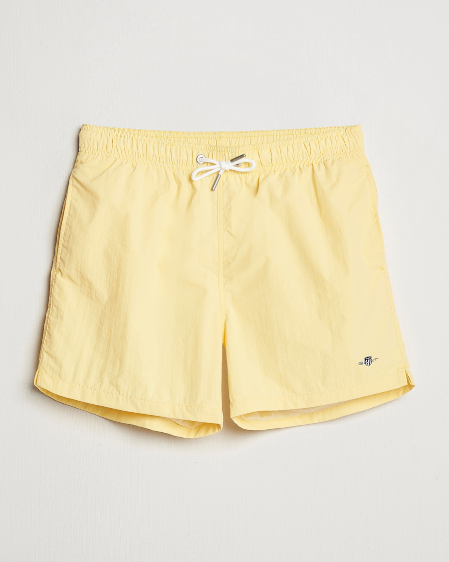 Mies | Uimahousut | GANT | Basic Swimshorts Banana Yellow