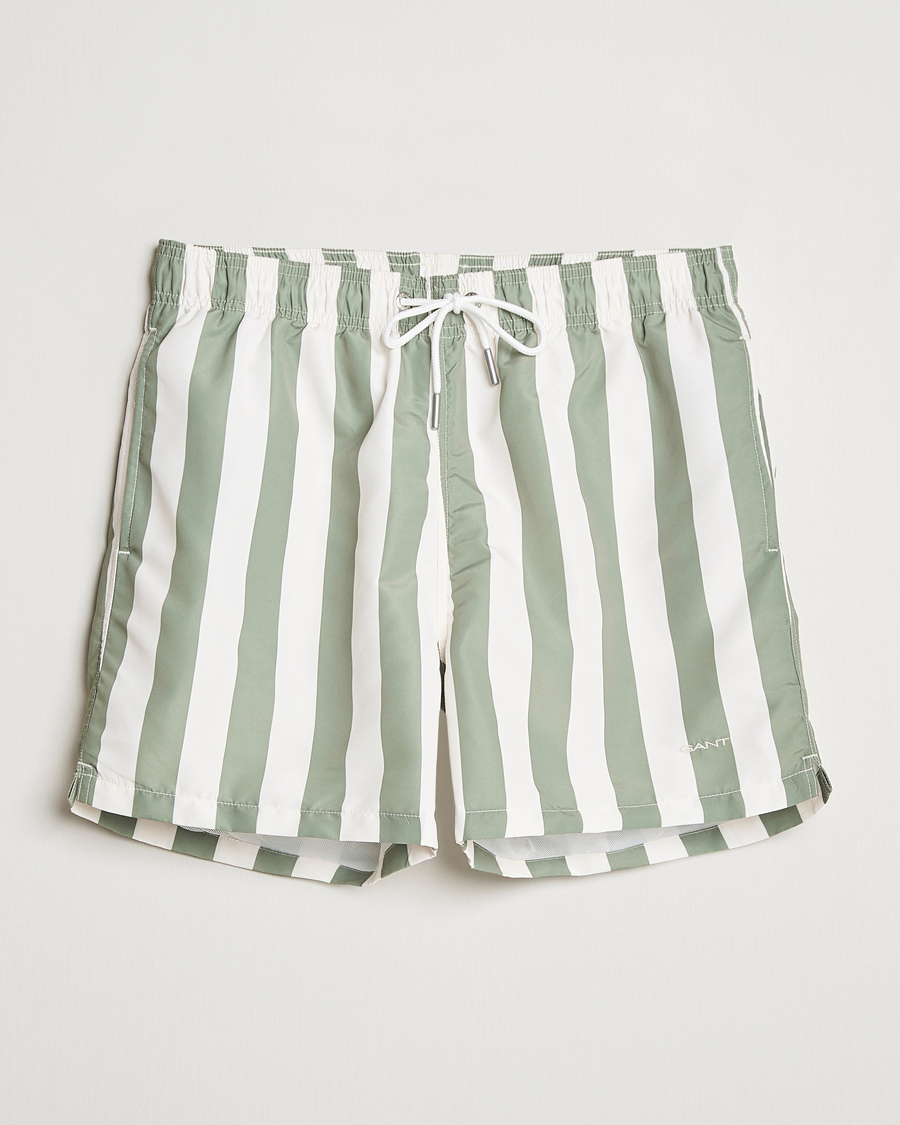 Mies | Uimahousut | GANT | Blockstriped Swimshorts Kalamata Green