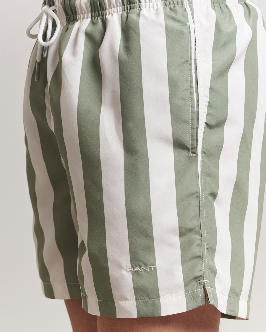 Mies | Uimahousut | GANT | Blockstriped Swimshorts Kalamata Green