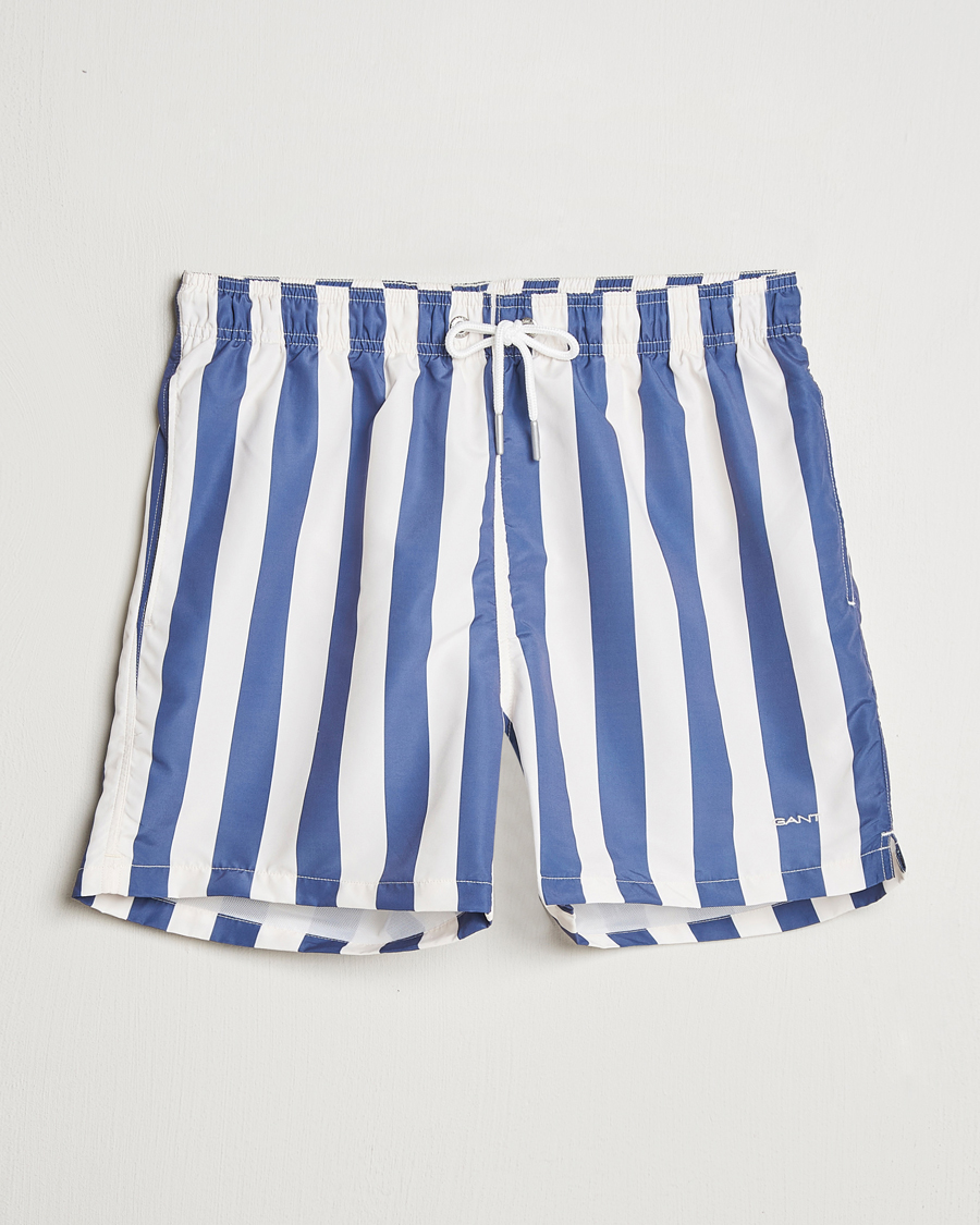 Mies | Uimahousut | GANT | Blockstriped Swimshorts Dusty Navy
