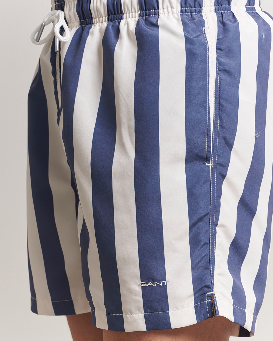Mies | Uimahousut | GANT | Blockstriped Swimshorts Dusty Navy