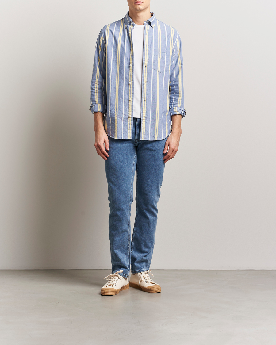 Mies | Farkut | GANT | Regular Fit Jeans Mid Blue Worn In
