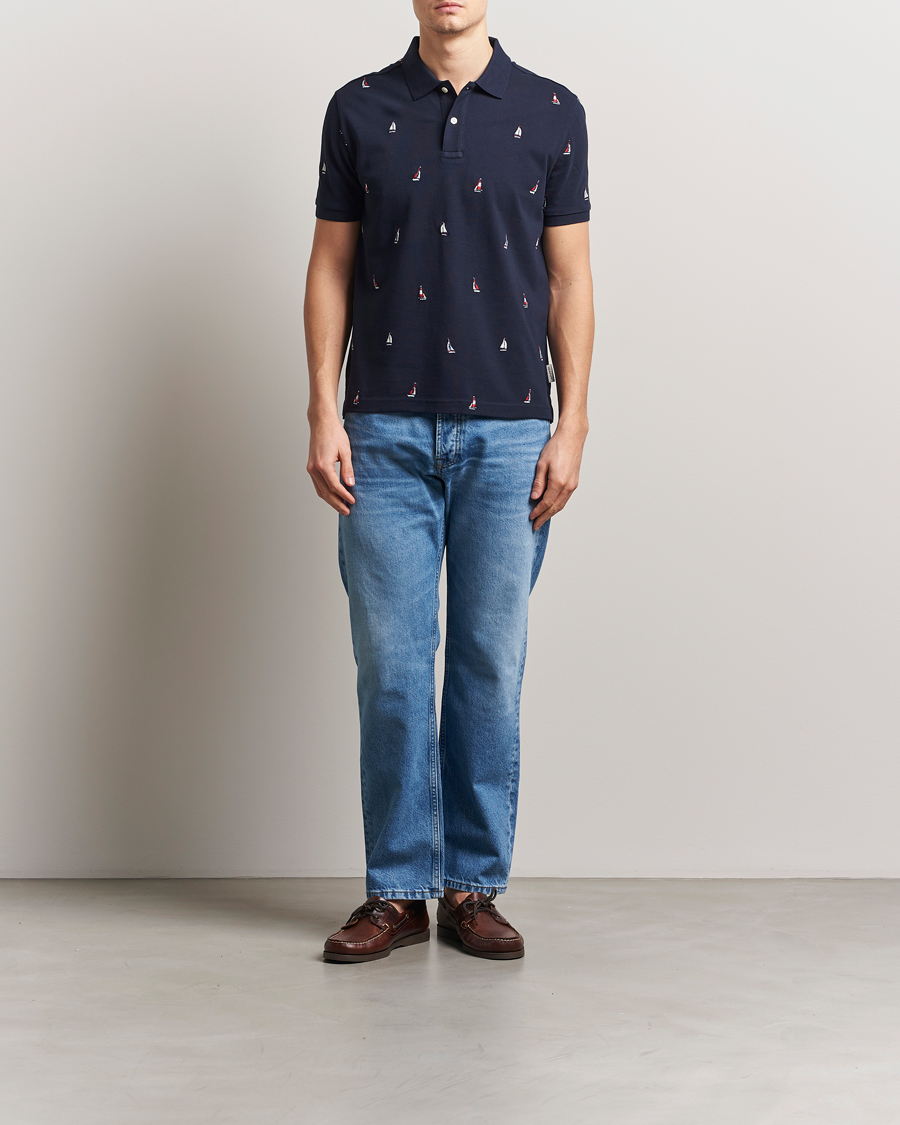 Mies | Pikeet | GANT | Embroidered Sailing Polo Evening Blue