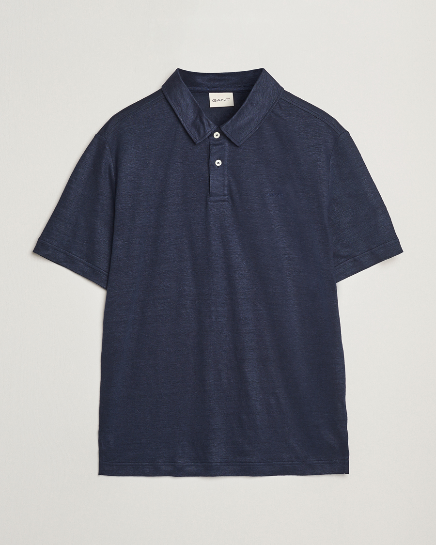 Mies | Pikeet | Gant | Linen Polo Evening Blue