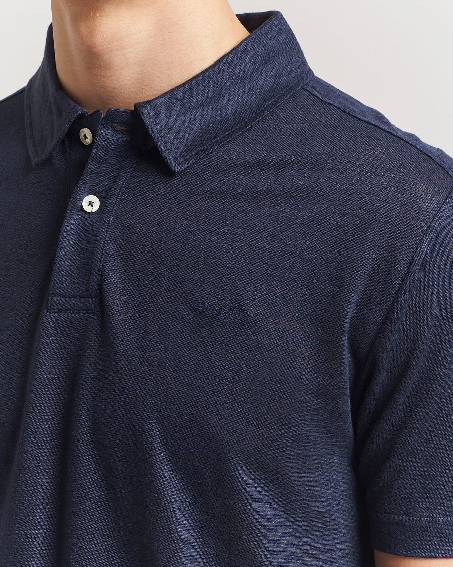 Mies | Pikeet | Gant | Linen Polo Evening Blue