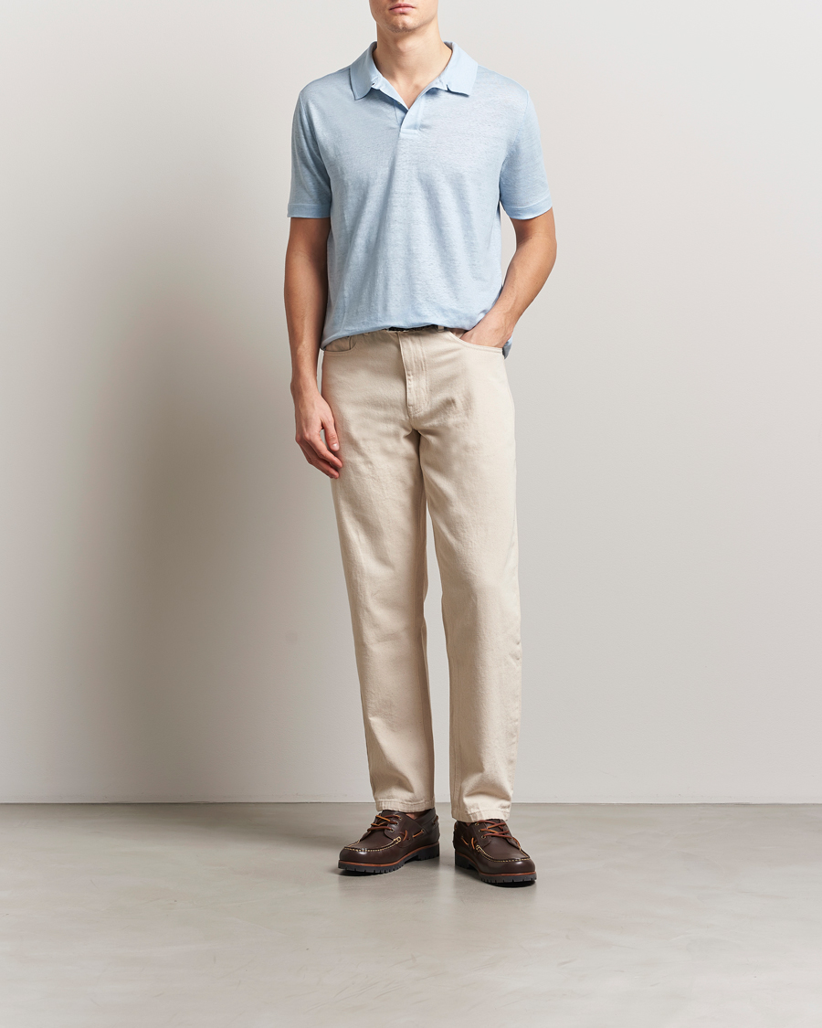 Mies | Pikeet | GANT | Linen Polo Fresh Blue