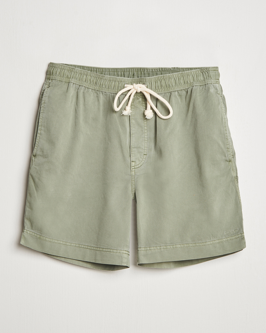 Mies | Shortsit | GANT | Regular Sunfaded Drawstring Shorts Kalamata Green