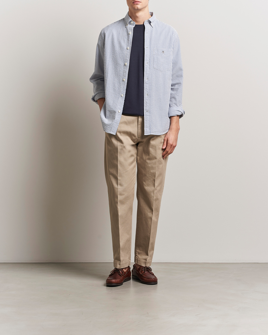 Mies | Kauluspaidat | GANT | Regular Fit Striped Seersucker Shirt Rich Blue