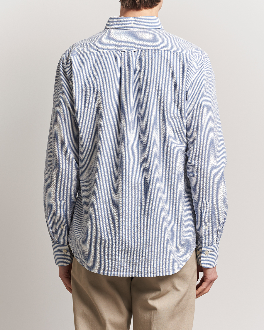 Mies | Kauluspaidat | GANT | Regular Fit Striped Seersucker Shirt Rich Blue