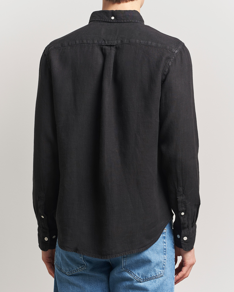 Mies | Kauluspaidat | Gant | Regular Fit Garment Dyed Linen Shirt Black
