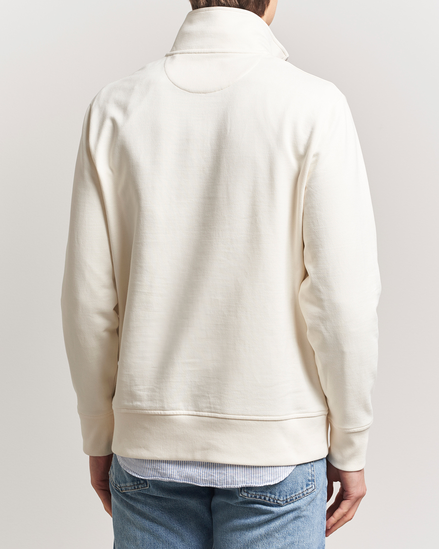 Mies | Puserot | GANT | Script Graphic Half Zip Sweater Cream