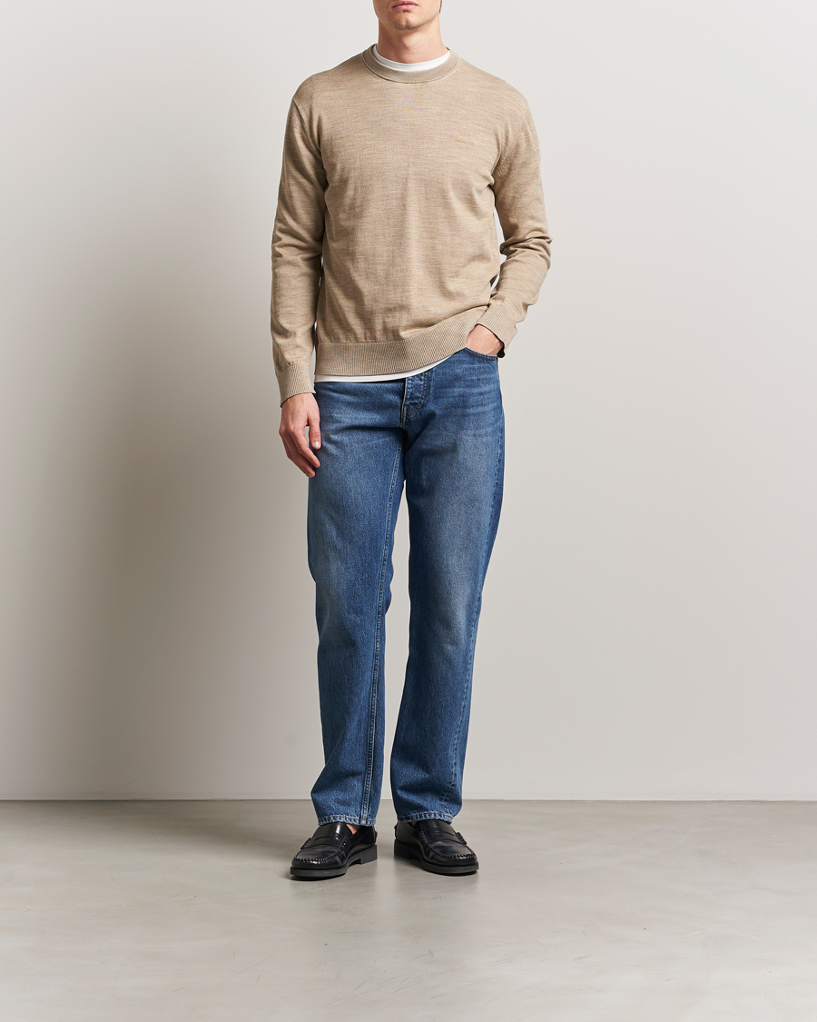 Mies | Puserot | GANT | Sunfaded Crew Neck Sweater Dry Sand