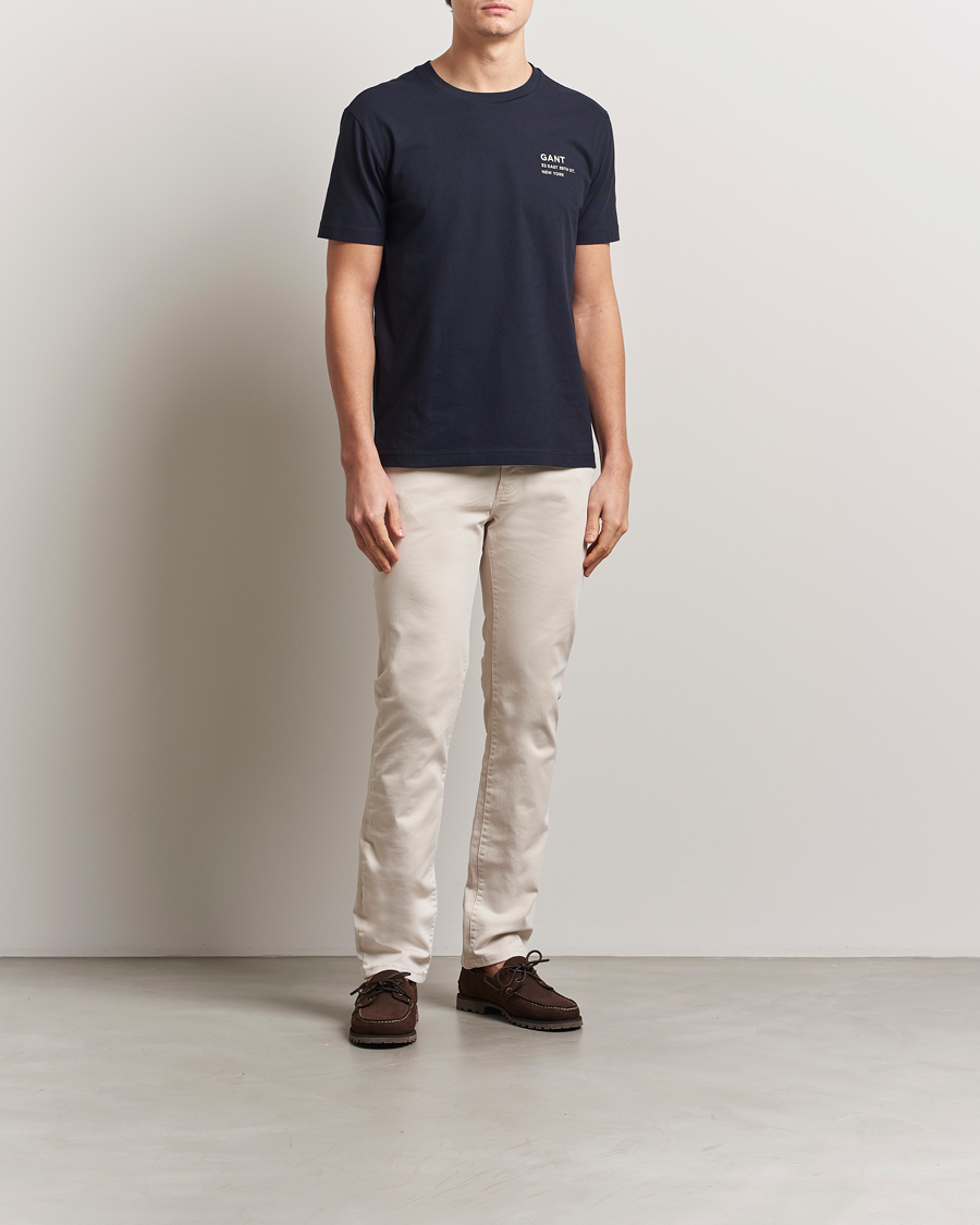 Mies | T-paidat | GANT | Small Graphic Crew Neck T-Shirt Evening Blue