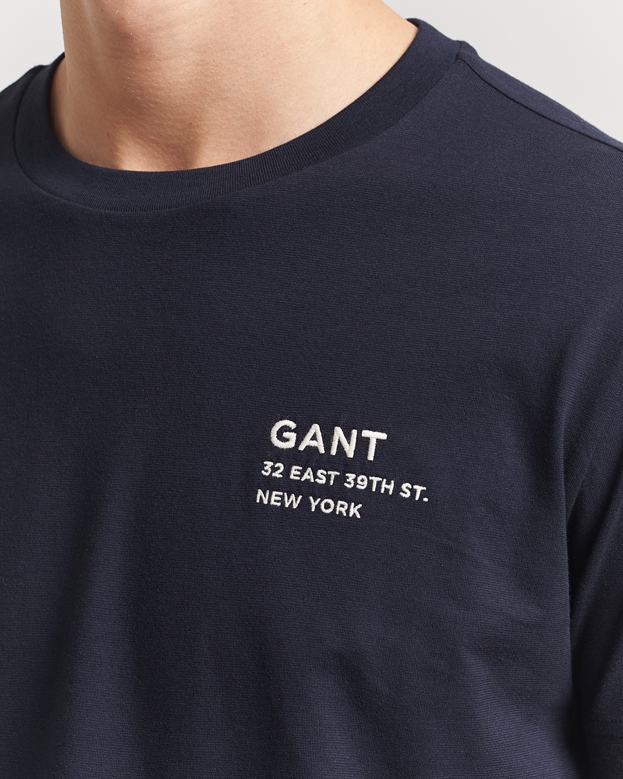 Mies | T-paidat | GANT | Small Graphic Crew Neck T-Shirt Evening Blue
