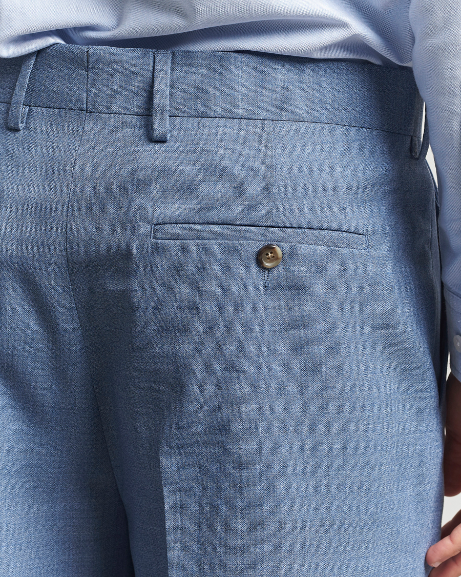 Mies | Housut | GANT | Mouline Wool Suit Trousers Salty Sea