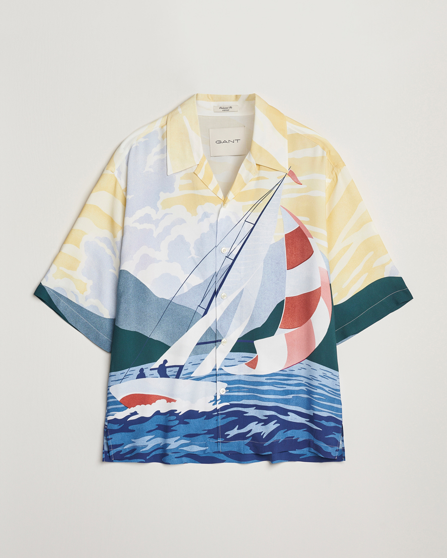 Mies | Kauluspaidat | GANT | Relaxed Fit Scenery Sailing Short Sleeve Shirt Multi