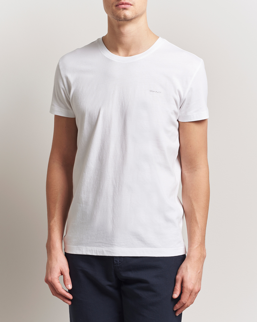 Mies | T-paidat | Gant | 2-Pack Crew Neck T-Shirt Navy/White