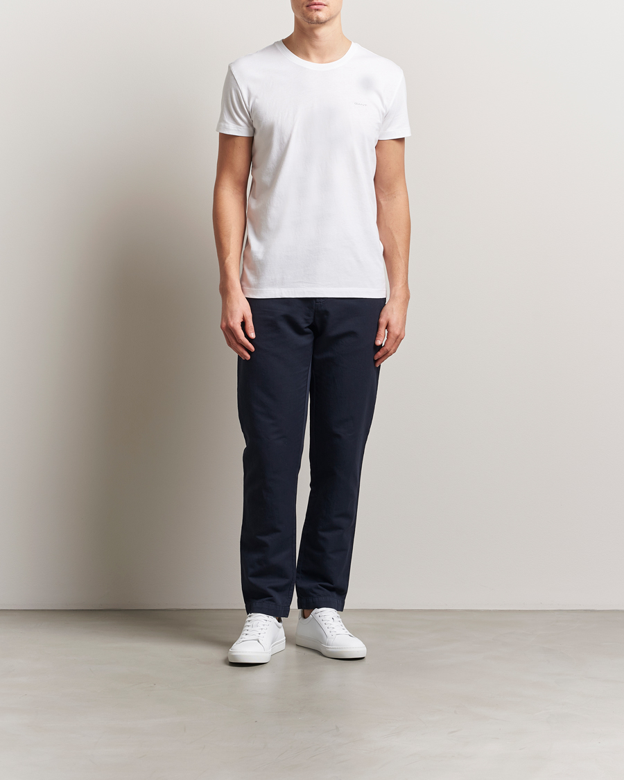 Mies | T-paidat | Gant | 2-Pack Crew Neck T-Shirt Black/White