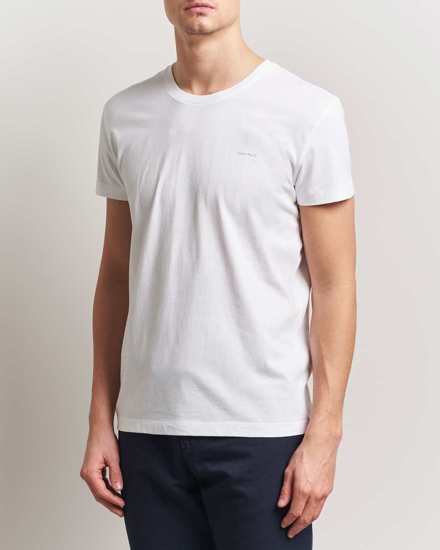 Mies | T-paidat | Gant | 2-Pack Crew Neck T-Shirt Black/White