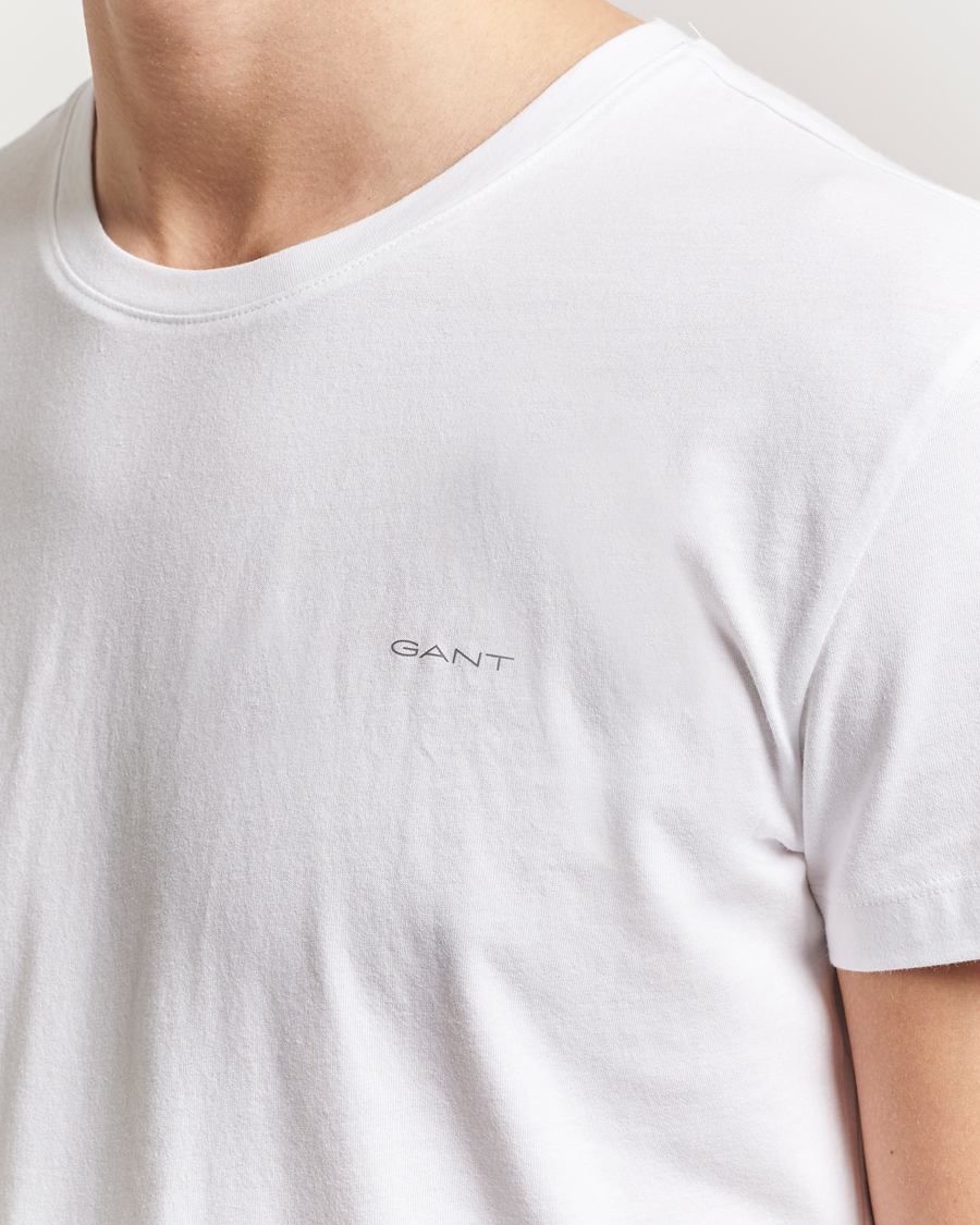 Mies | T-paidat | Gant | 2-Pack Crew Neck T-Shirt Black/White