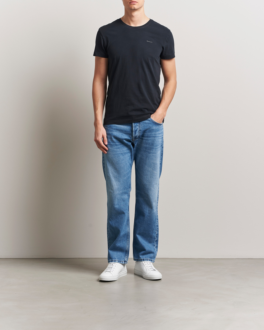 Mies | T-paidat | Gant | 2-Pack Crew Neck T-Shirt Black