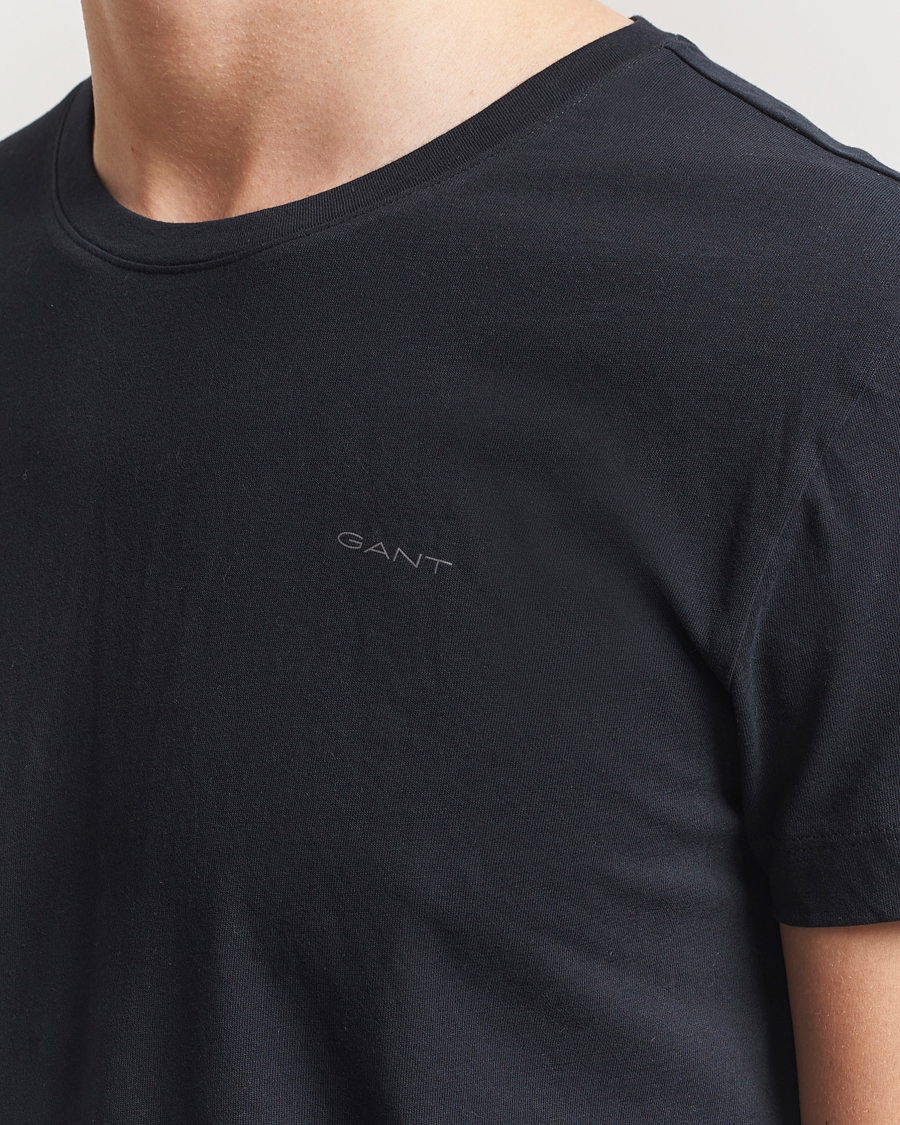 Mies | T-paidat | Gant | 2-Pack Crew Neck T-Shirt Black