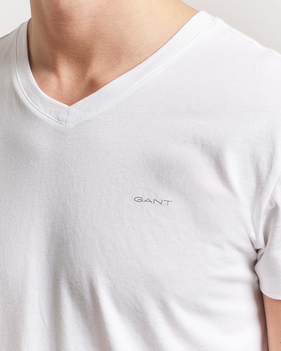 Mies | T-paidat | GANT | 2-Pack V-Neck T-shirt Black/White